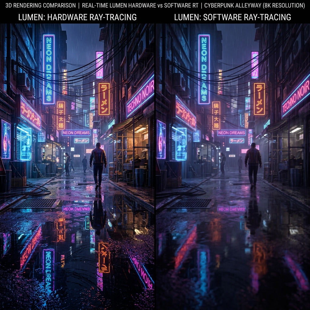 Lumen Real-Time Hardware Ray-Traced Global Illumination Environment