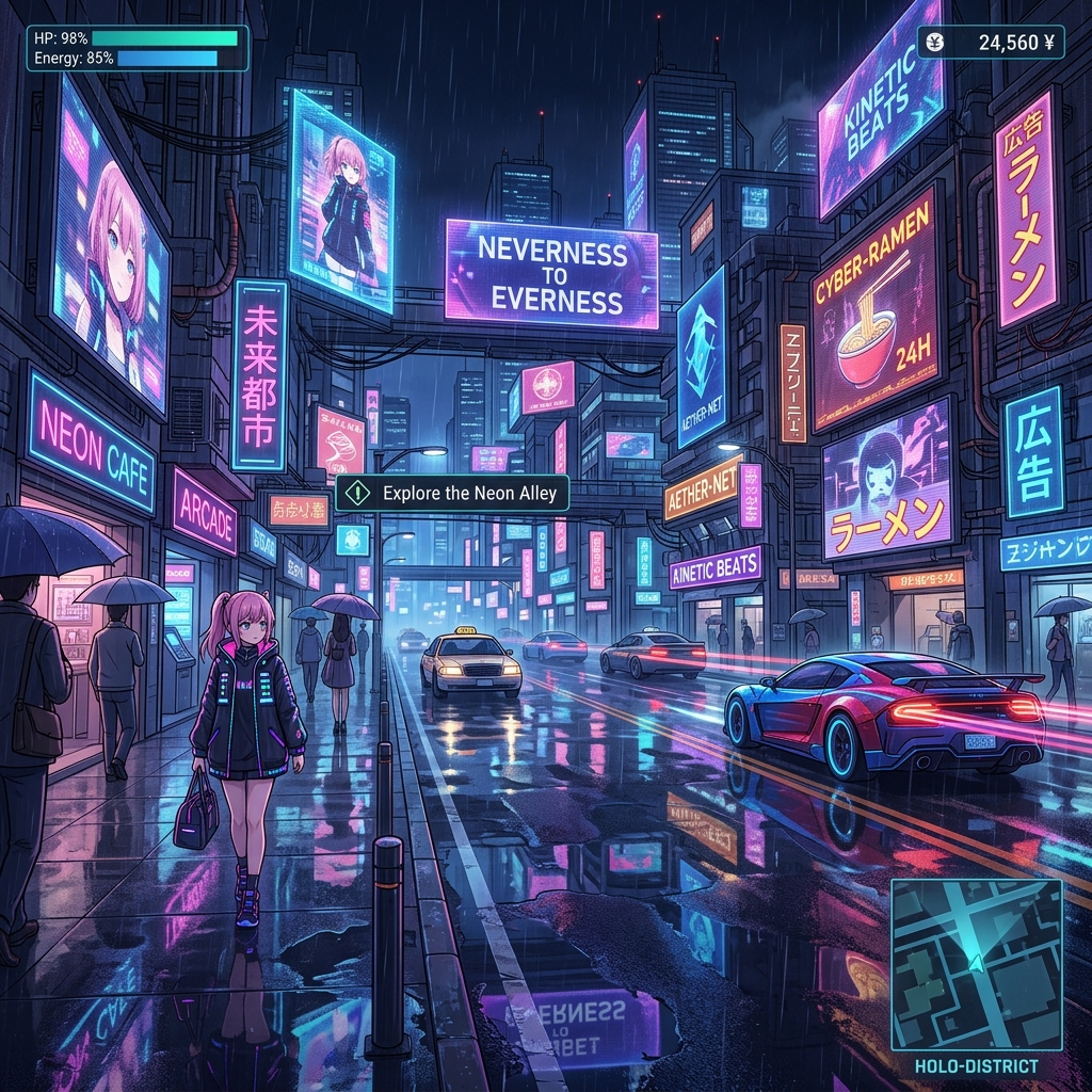 Supernatural city exploration in Neverness to Everness